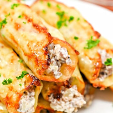 Keto Sausage Lasagna Rollups