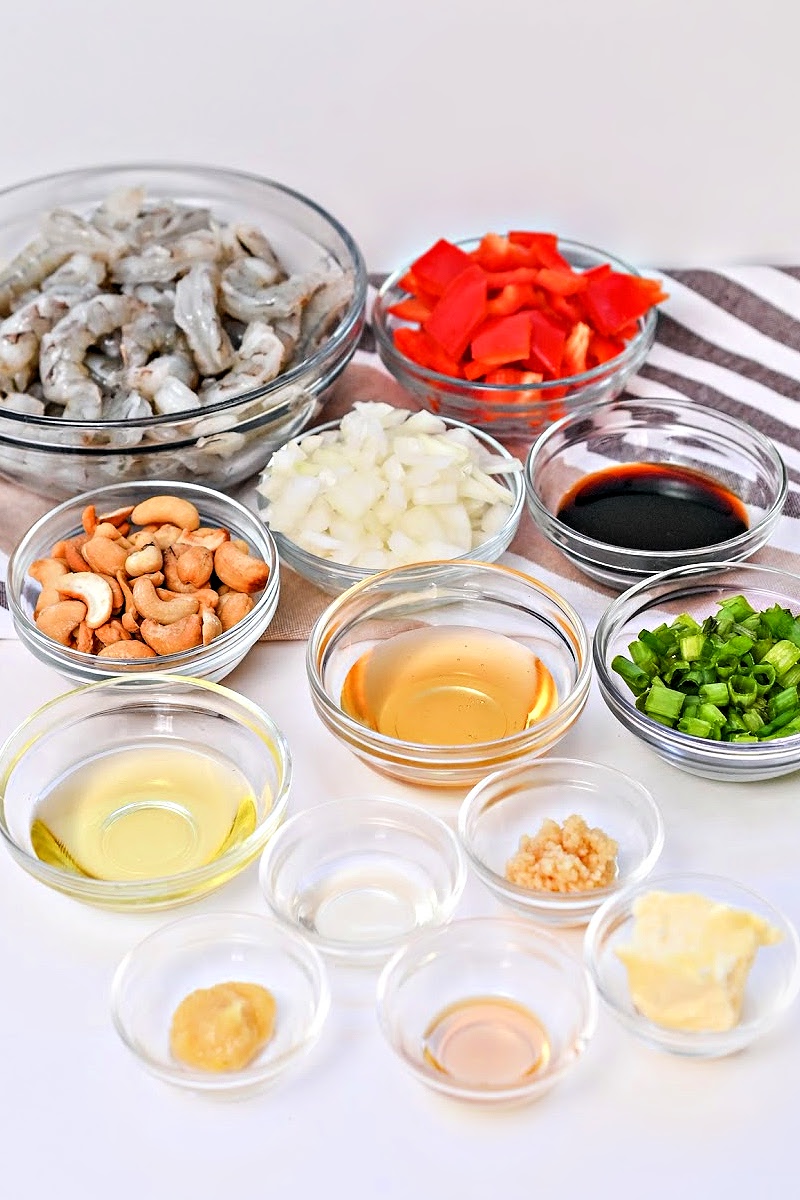 Keto Cashew Shrimp Ingredients