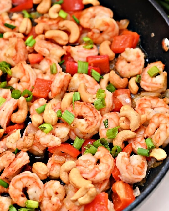 Keto Cashew Shrimp