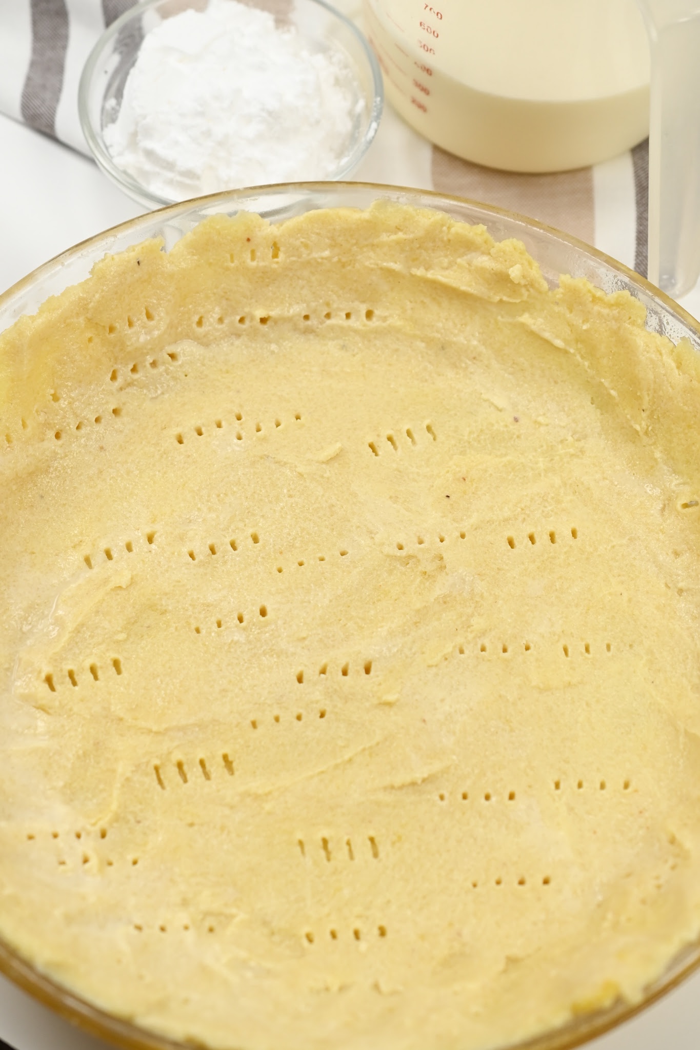 Pre-baked keto pie crust