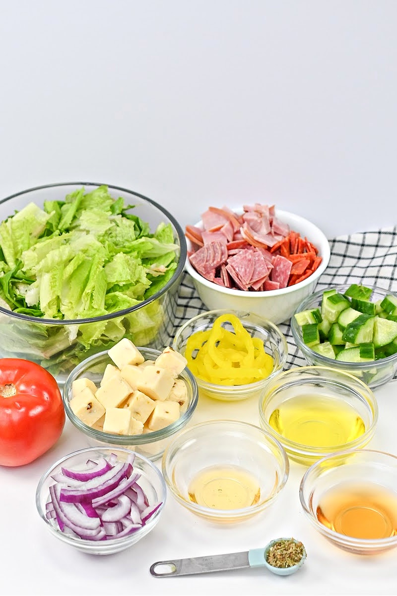 Keto Italian Sub Salad Ingredients