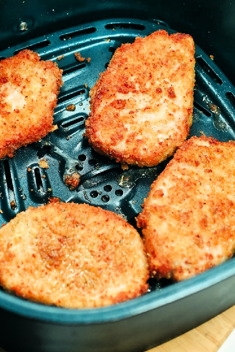 Keto Air Fryer Shake and Bake Pork Chops