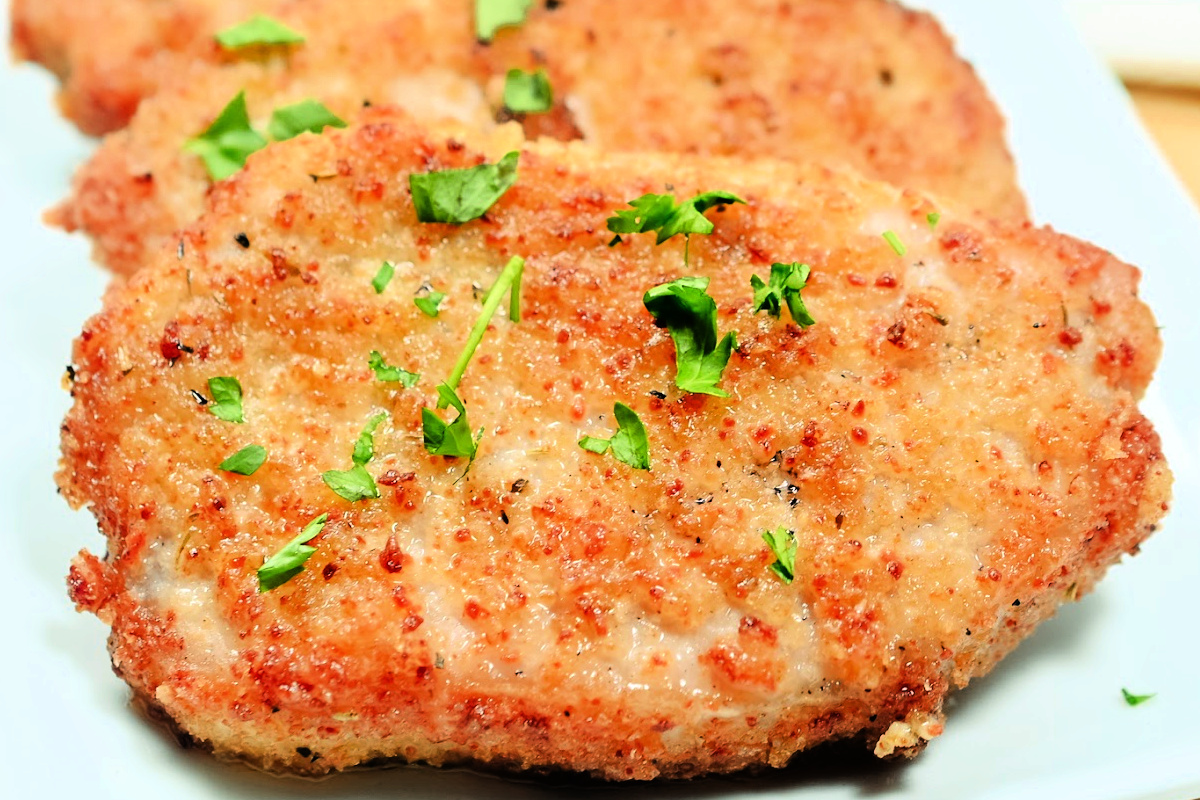 Keto Air Fryer Shake and Bake Pork Chops