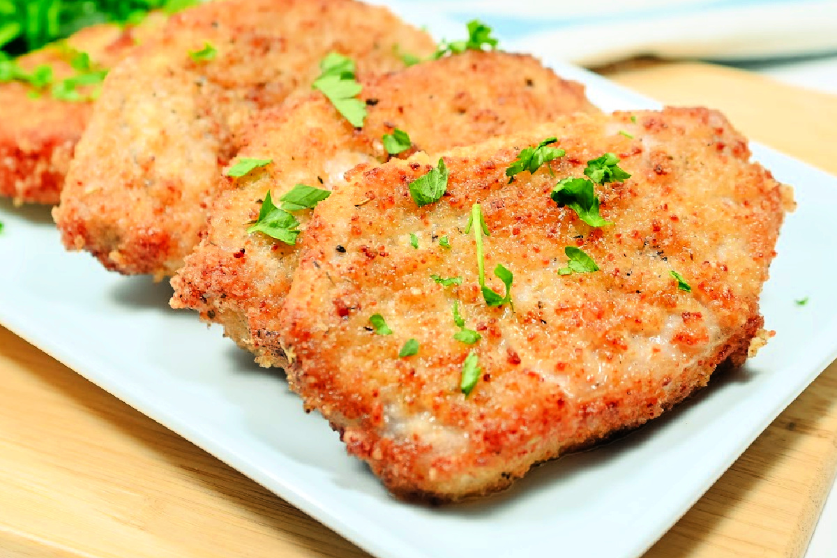 Keto Air Fryer Shake and Bake Pork Chops