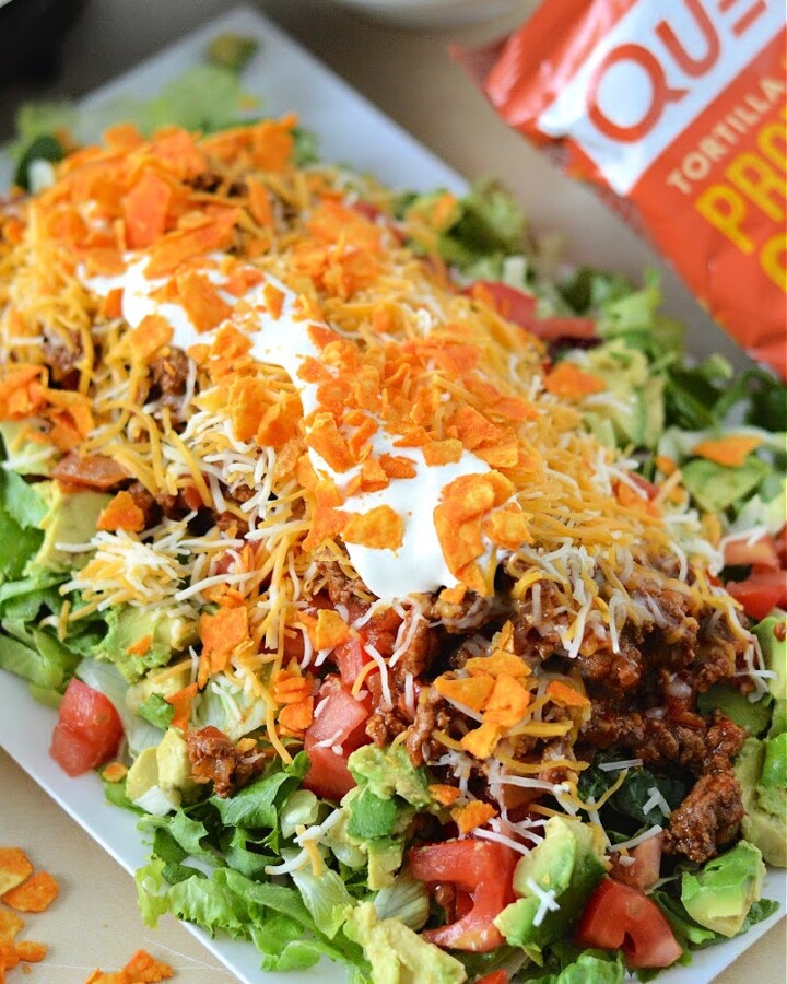 Low Carb Ground Beef Chili Salad