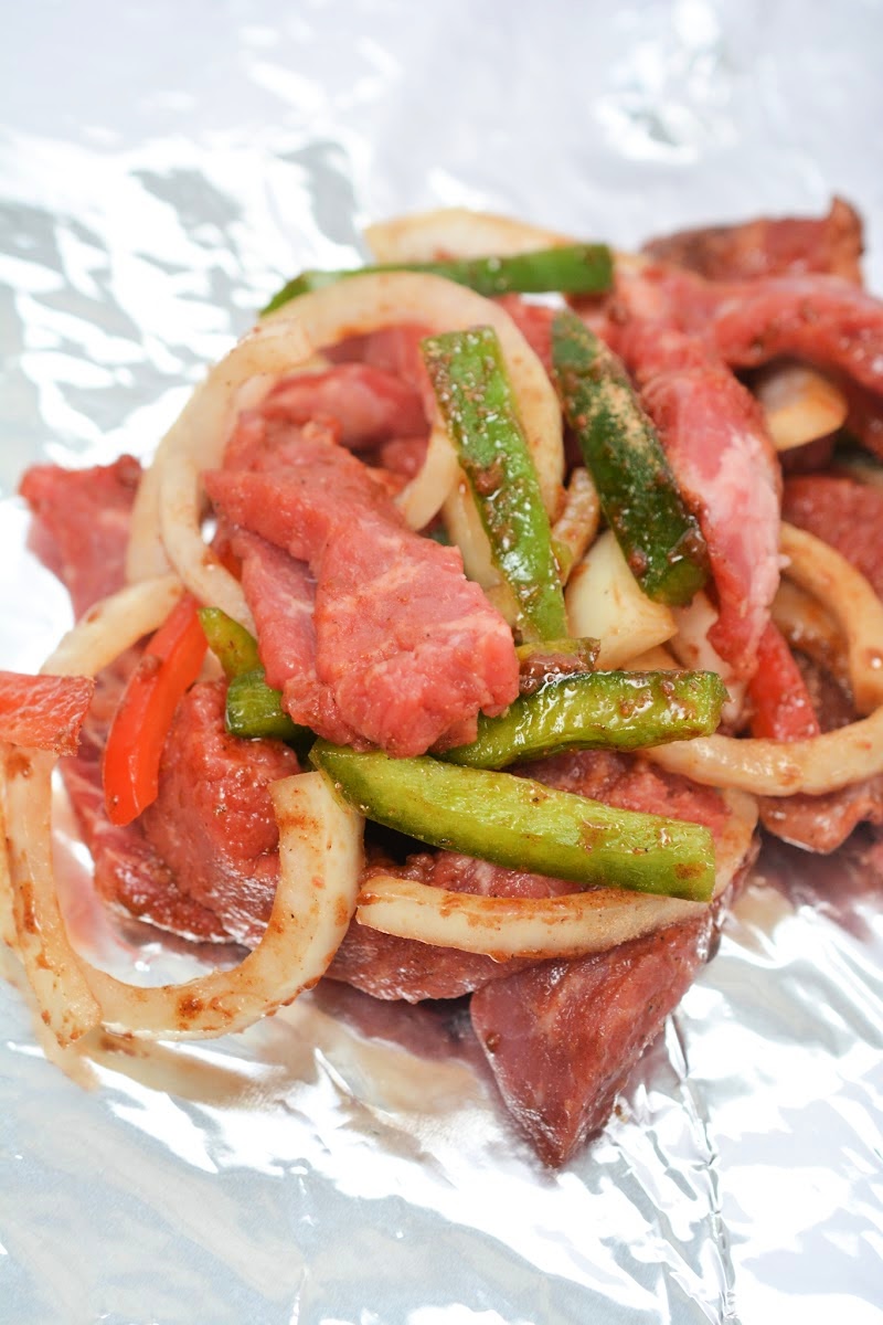 Keto Steak Fajita Foil Packets Only Six Ingredients