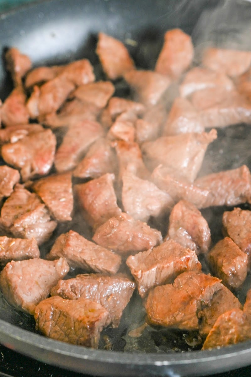 Cooking Steak Bites