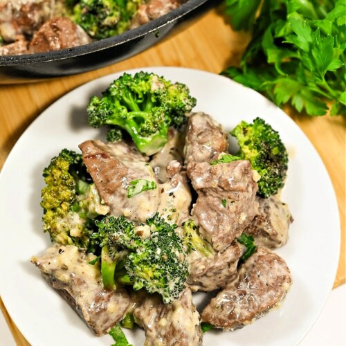 Keto Steak and Broccoli Alfredo
