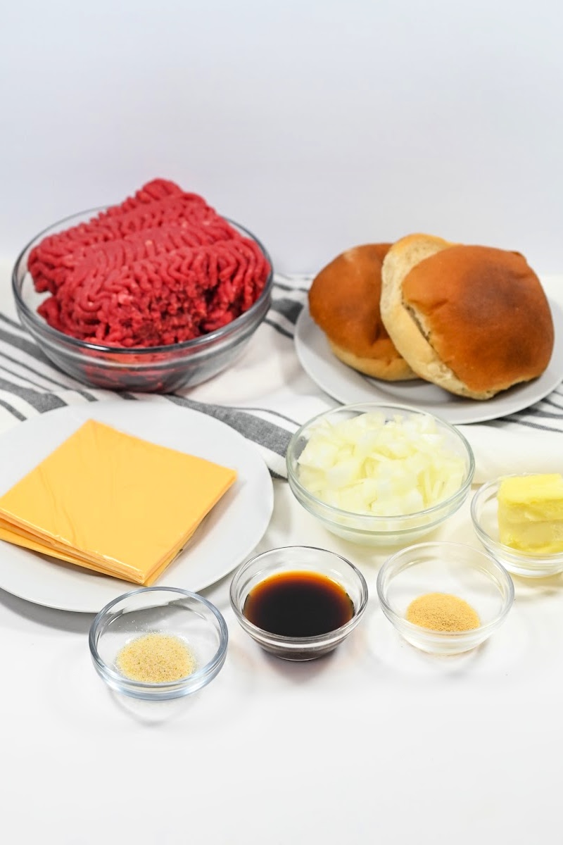 Keto Five Guys Cheeseburger Grilled Cheese Ingredients