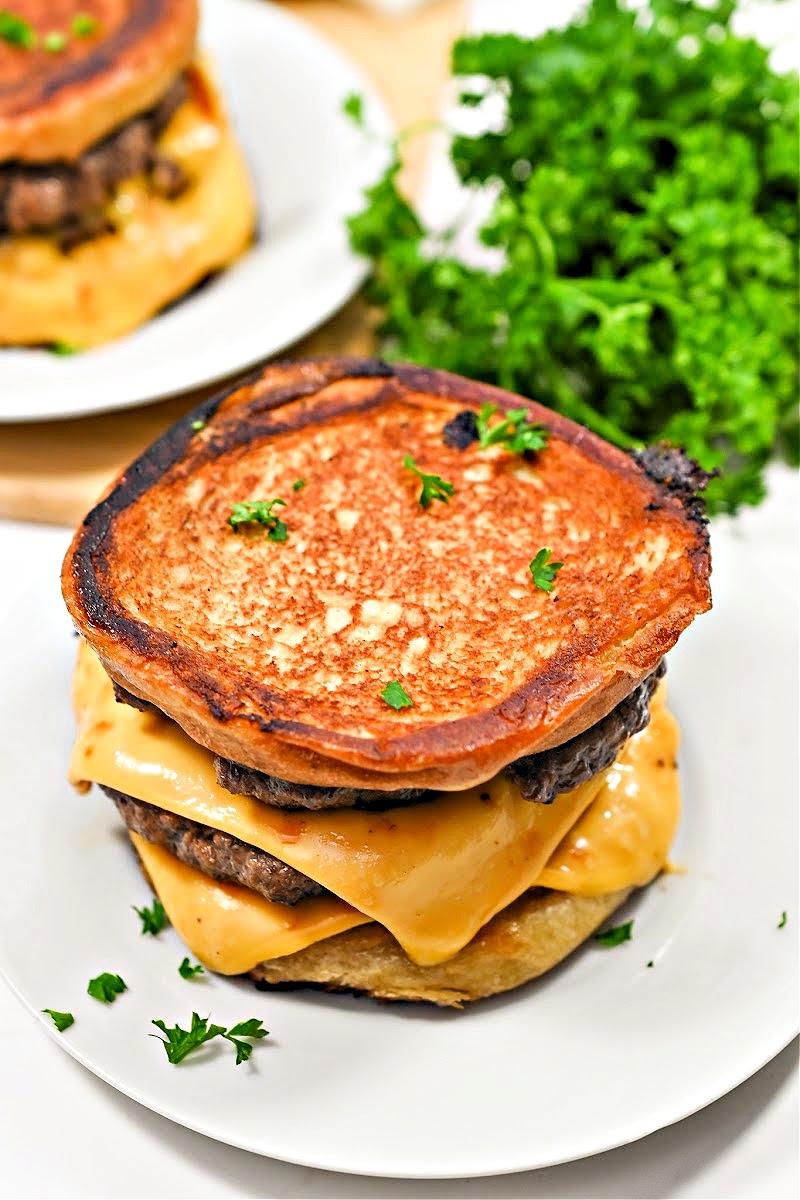 Keto Five Guys Cheeseburger Grilled Cheese