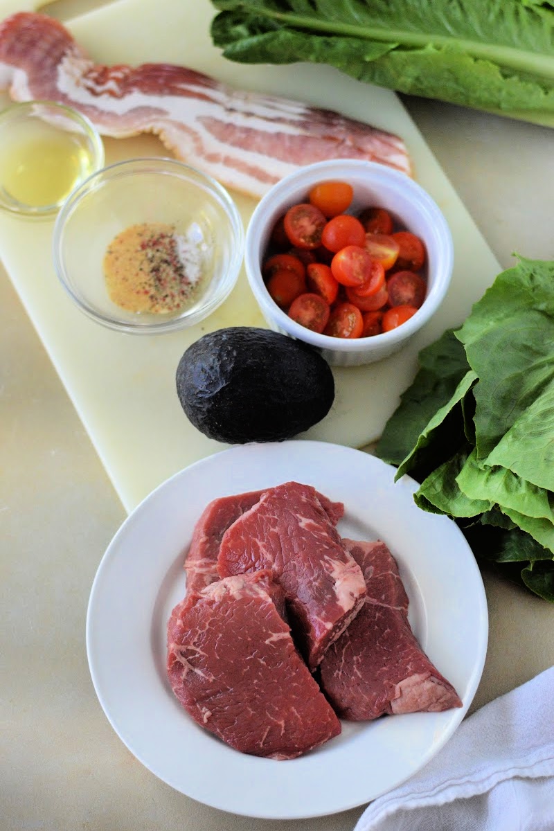 Keto Chopped BLT Steak Salad