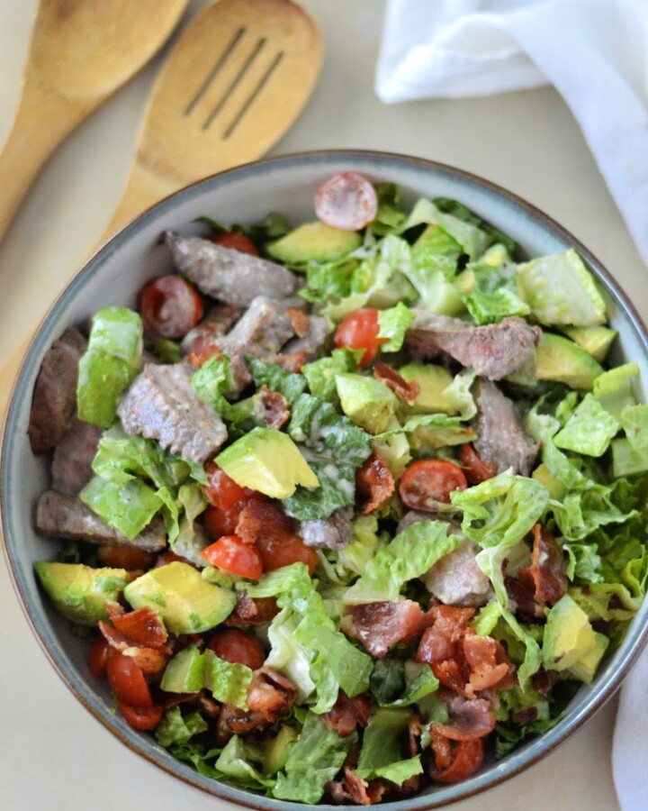 Keto Chopped BLT Steak Salad