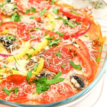 Keto Ground Beef Pizza Casserole