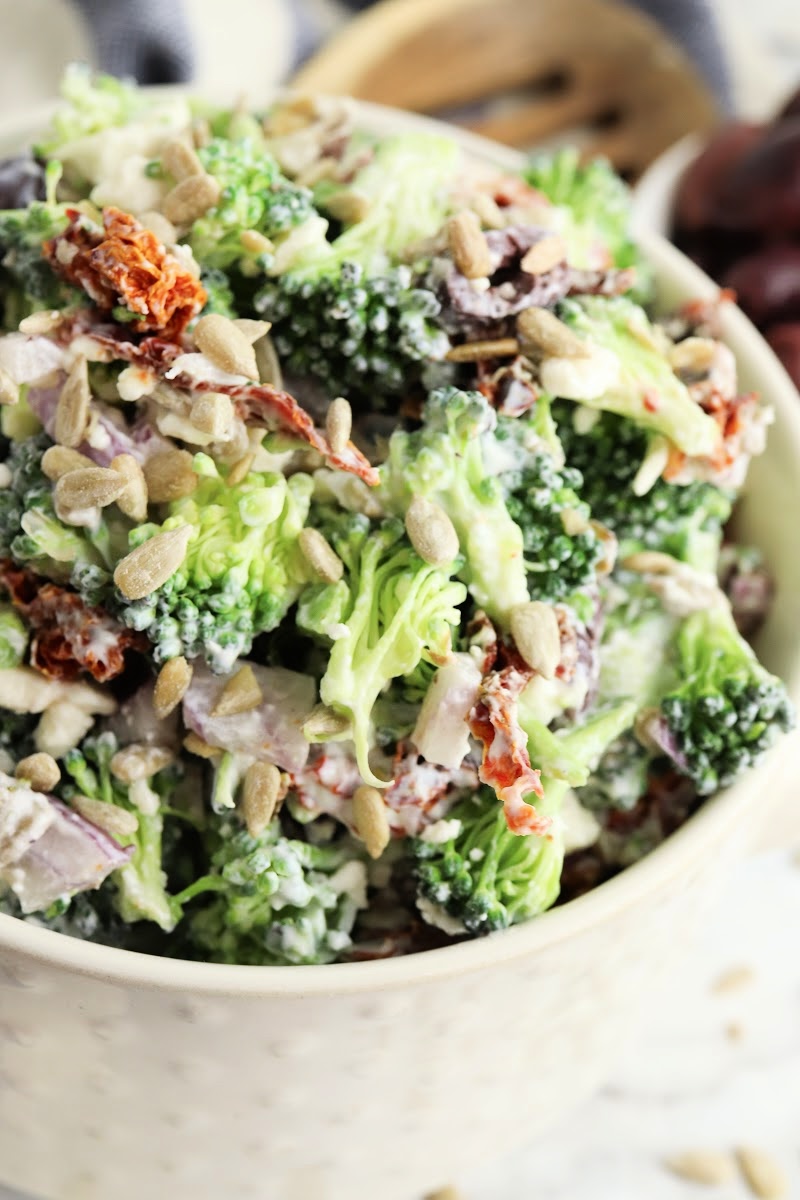 Low Carb Greek Broccoli Salad