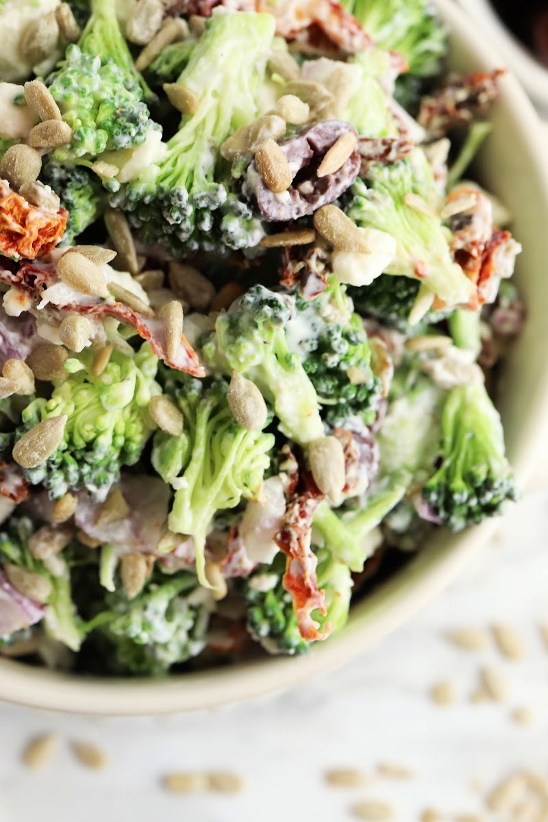 Low Carb Greek Broccoli Salad