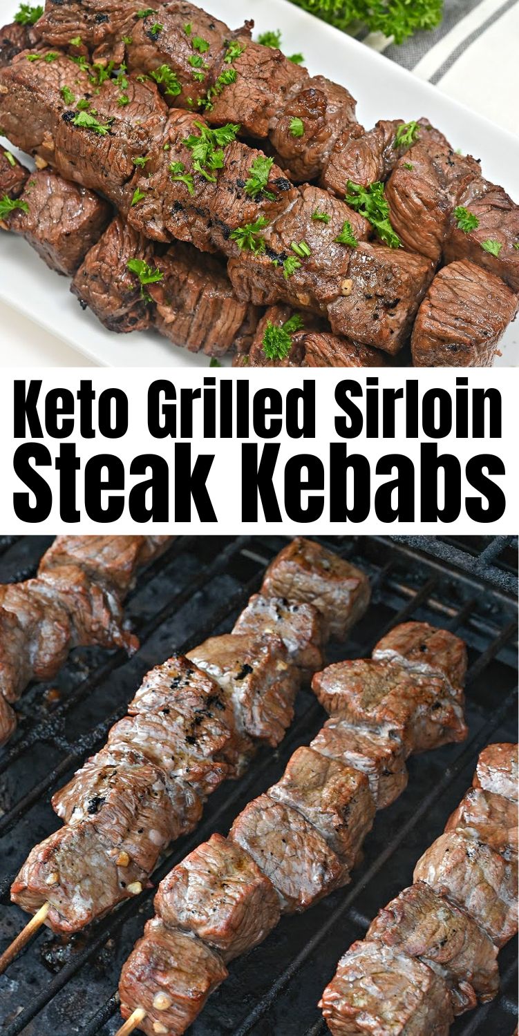 Keto Grilled Sirloin Kebabs