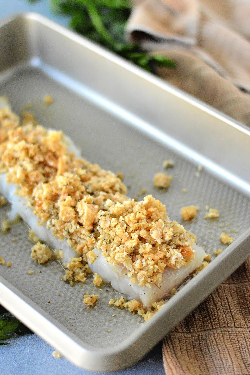 Keto Crispy Buttery Parmesan Crusted Cod