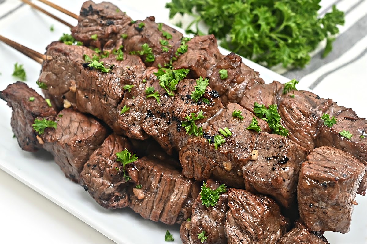 Keto Grilled Sirloin Kebabs