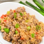 Keto Cajun Dirty Cauliflower Rice With Pork