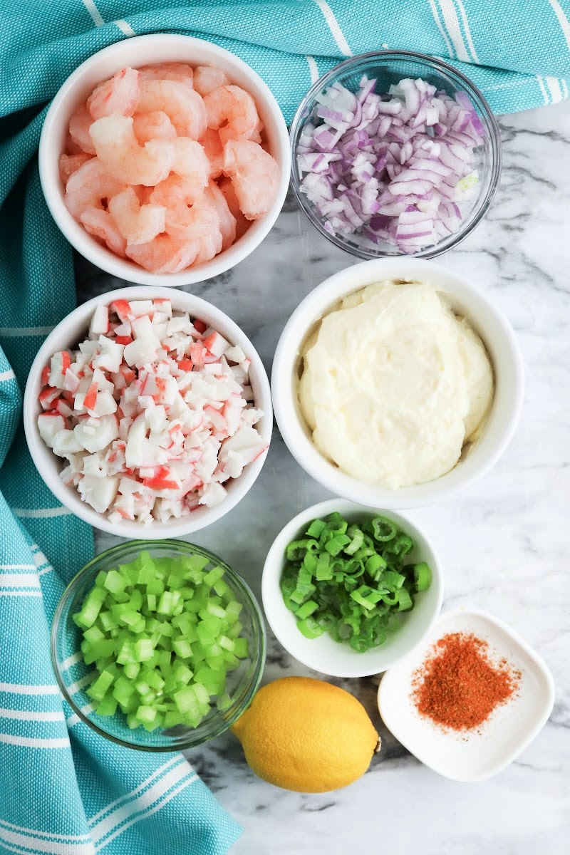 Keto Seafood Salad Ingredients