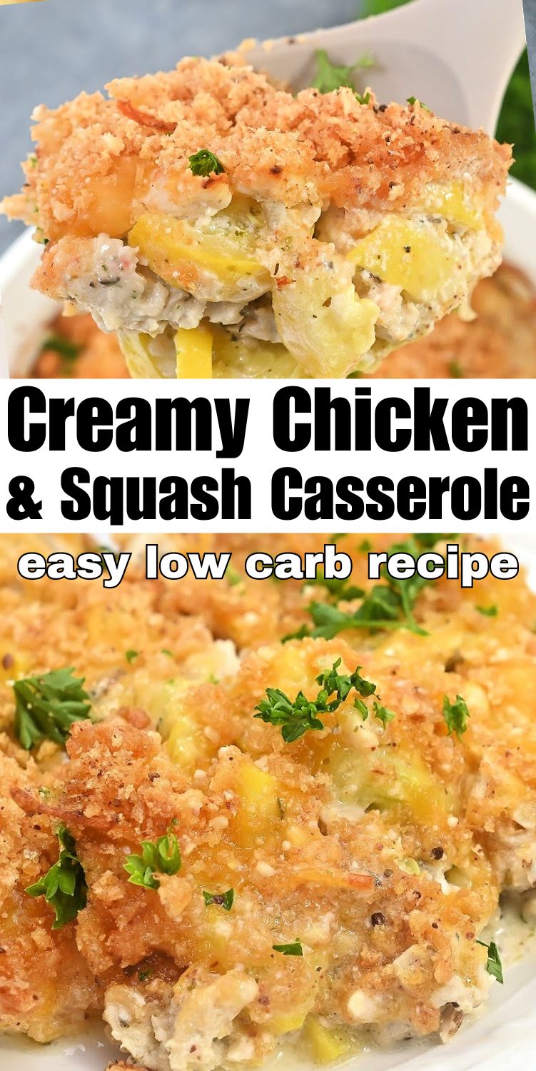 Low-Carb Creamy Chicken and Summer Squash - Easy Recipe