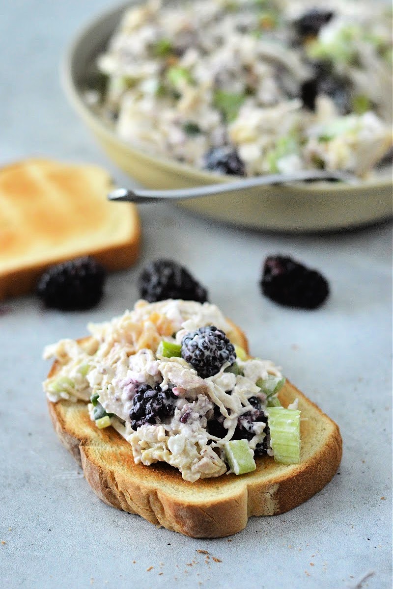 Low Carb Blackberry Cottage Cheese Chicken Salad