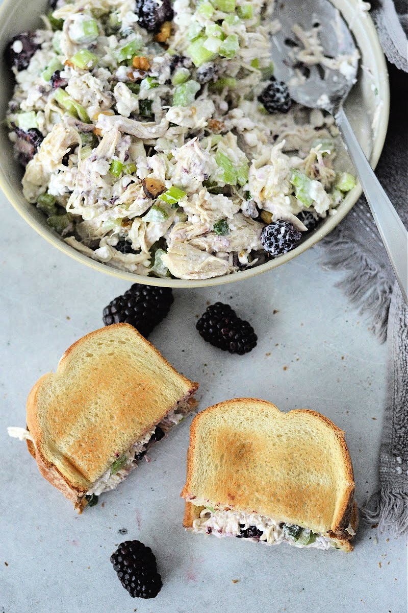Low Carb Blackberry Cottage Cheese Chicken Salad