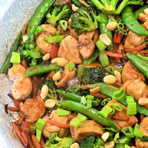 Keto Peanut Thai Chicken Skillet
