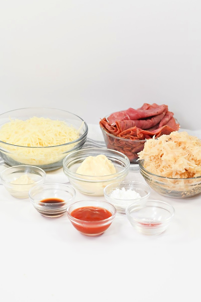 Crispy Keto Reuben Roll-Ups Ingredients