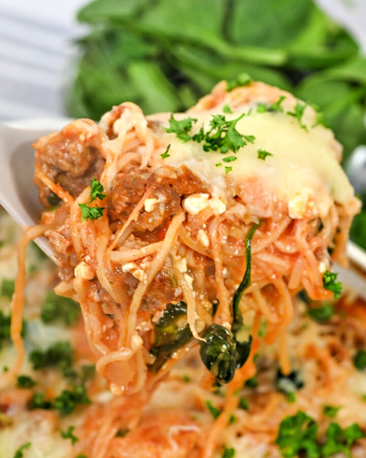 Keto Cottage Cheese Pasta Bake