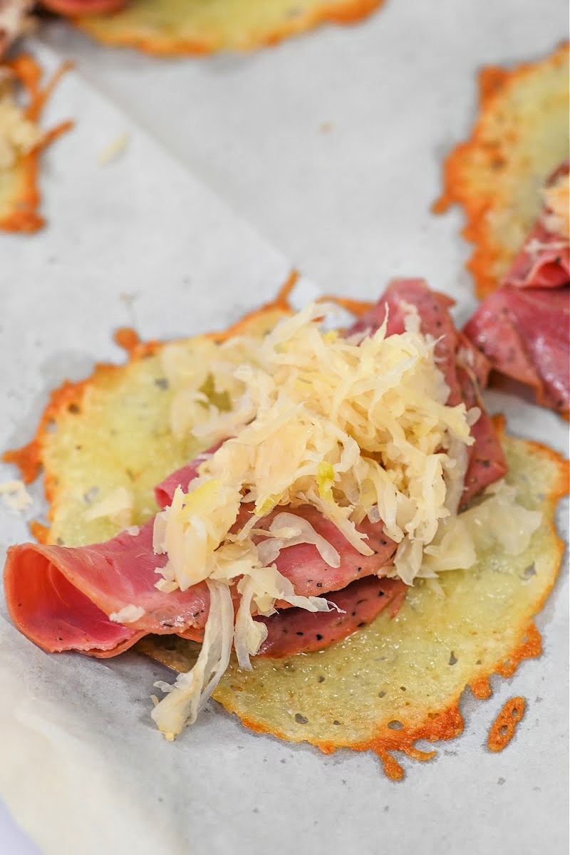Adding Sauerkraut to the corned beef