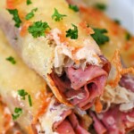Crispy Keto Reuben Roll-Ups