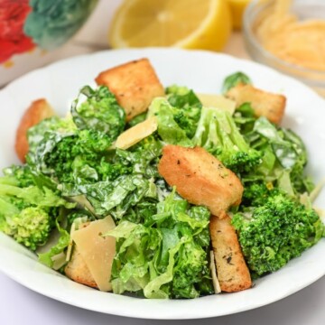 Keto Caesar Broccoli Salad