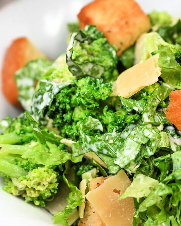 Keto Caesar Broccoli Salad