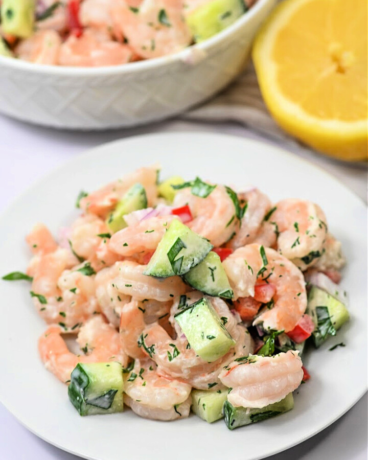 Creamy Shrimp and Cucumber Salad