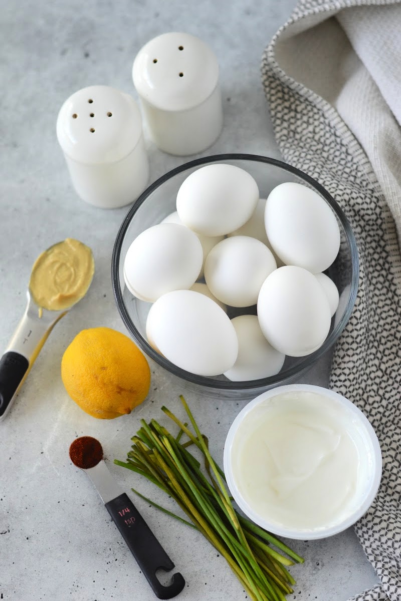 Low Carb Greek Yogurt Egg Salad Ingredients