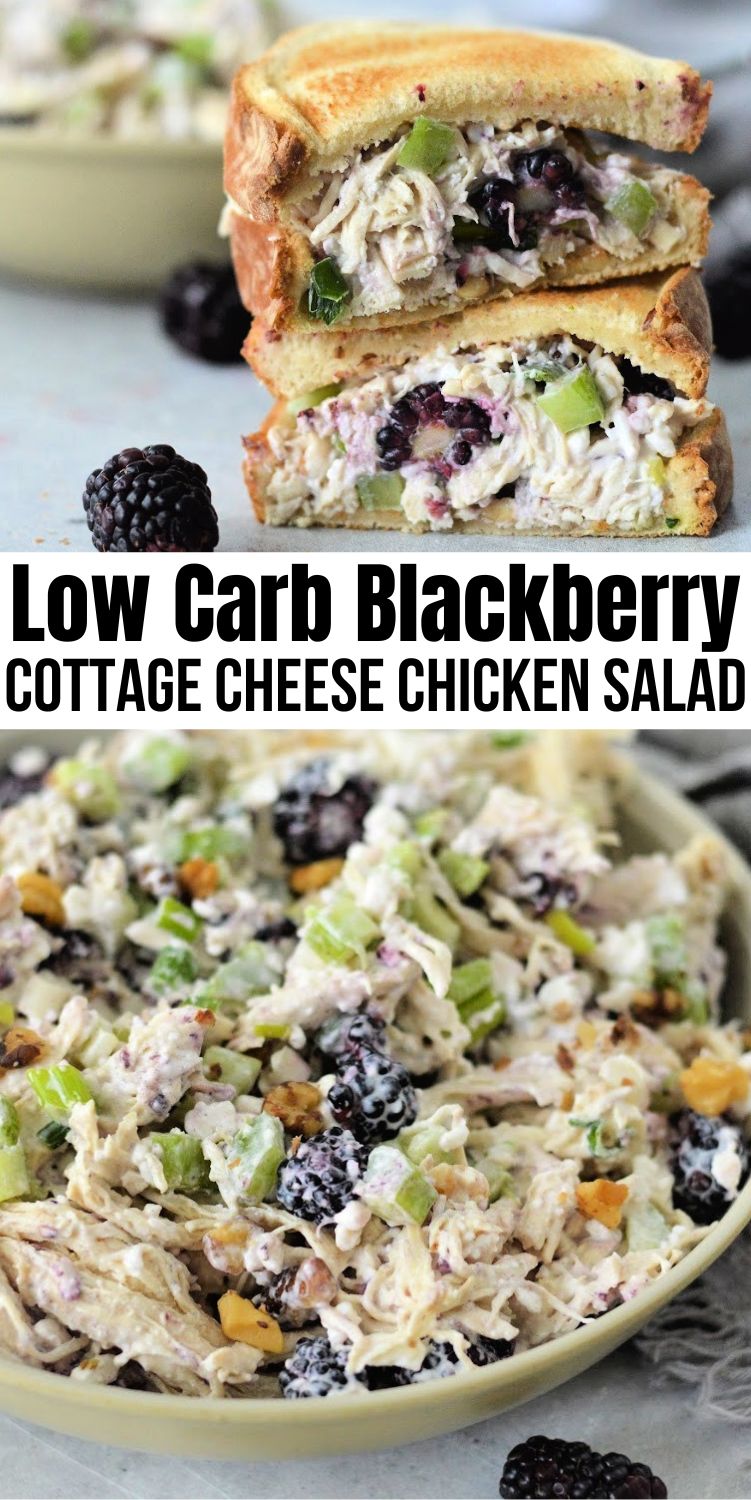 Low Carb Blackberry Cottage Cheese Chicken Salad