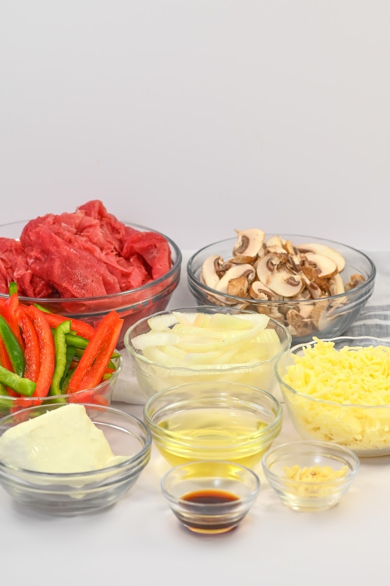 Keto Protein Philly Cheesesteak Bowls Ingredients