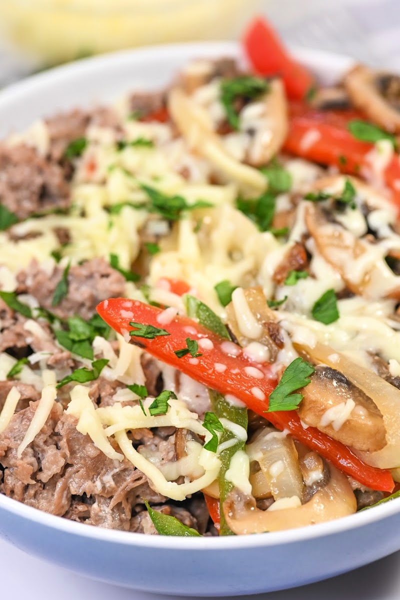 Keto Protein Philly Cheesesteak Bowls