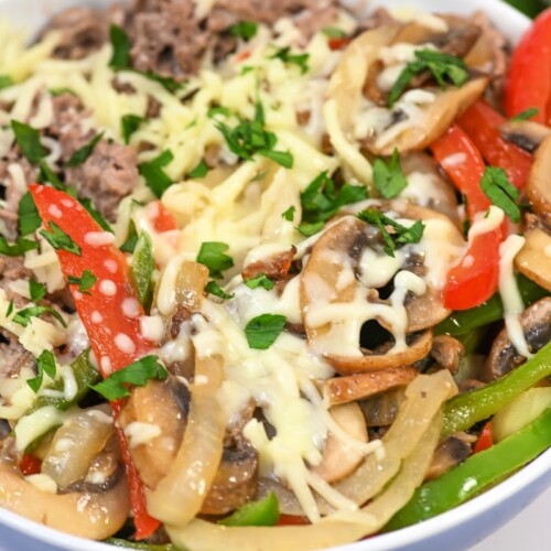 Keto Protein Philly Cheesesteak Bowls