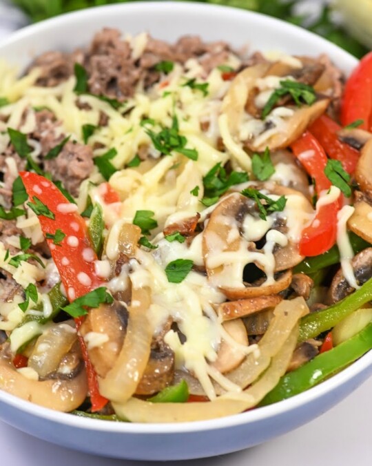 Keto Protein Philly Cheesesteak Bowls