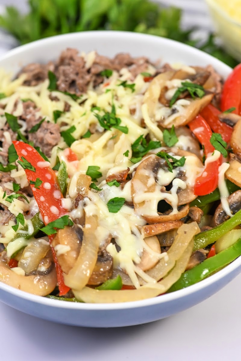 Keto Protein Philly Cheesesteak Bowls
