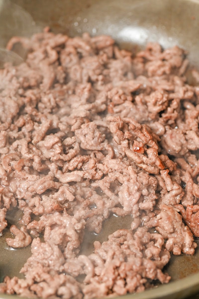 Browning the ground beef