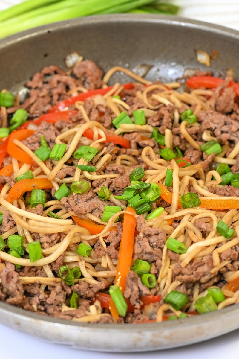 Keto Asian Spaghetti With Ground Beef