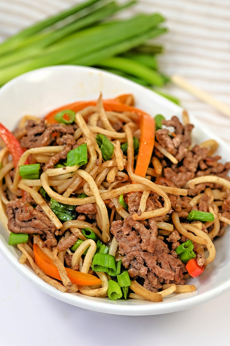 Easy Keto Lo Mein With Ground Beef