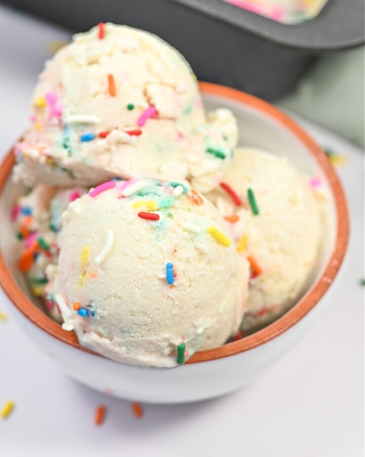 Low Carb Cottage Cheese Ice Cream With Sprinkles