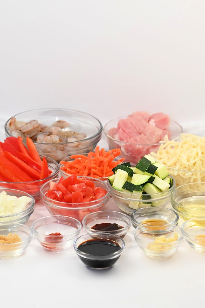 Keto Shrimp and Pork Thai Drunken Noodles Ingredients