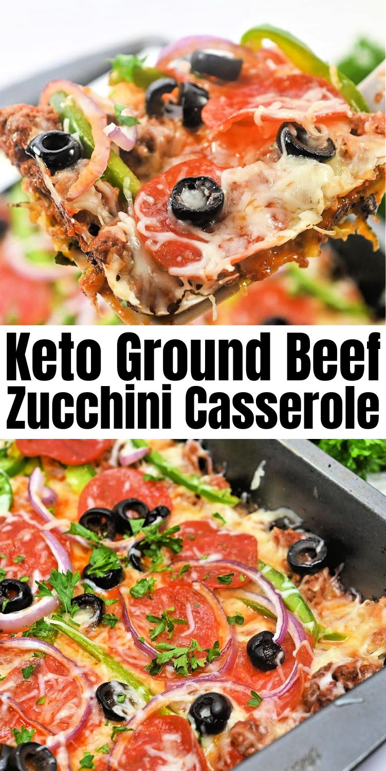 Keto Zucchini Pizza Casserole