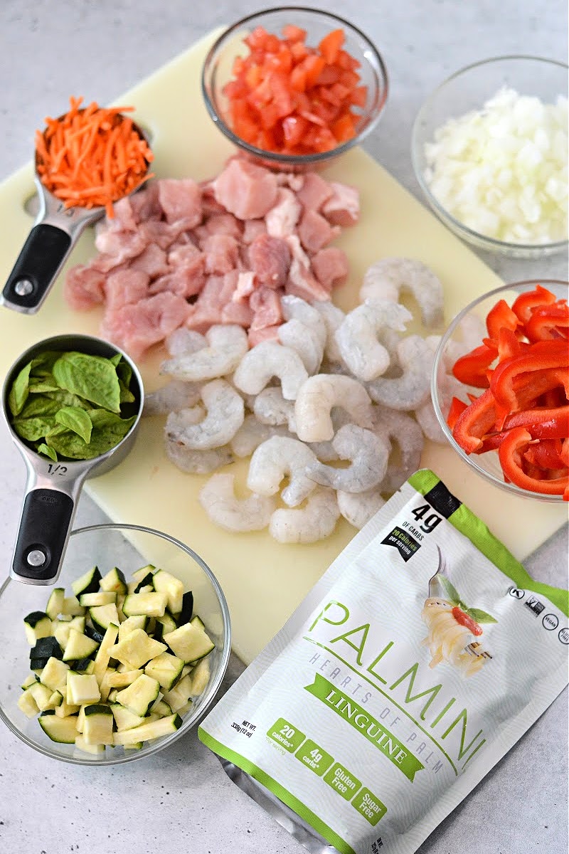 Keto Shrimp and Pork Thai Drunken Noodles