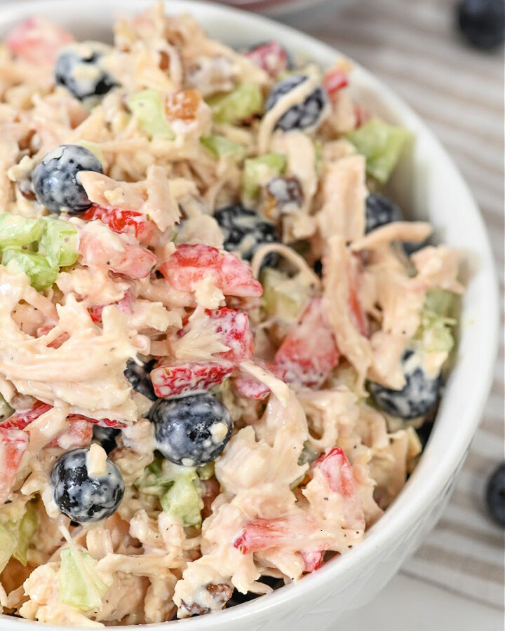 Keto Summer Berry Chicken Salad